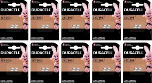 Duracell 357/303 (10 blisters de 2 batteries)
