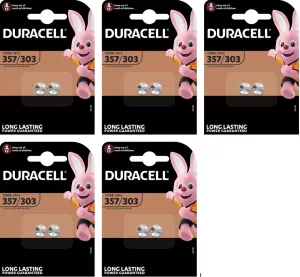 Duracell 357/303 (5 blisters de 2 batteries)