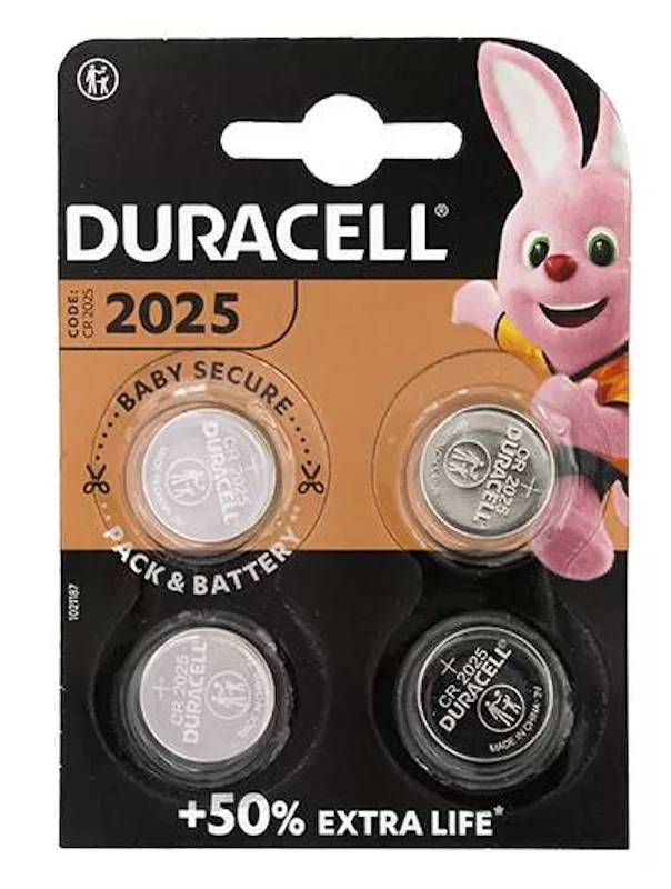Duracell CR2025 36 BLISTERS DE 4 BATTERIES (lot de 144 piles)