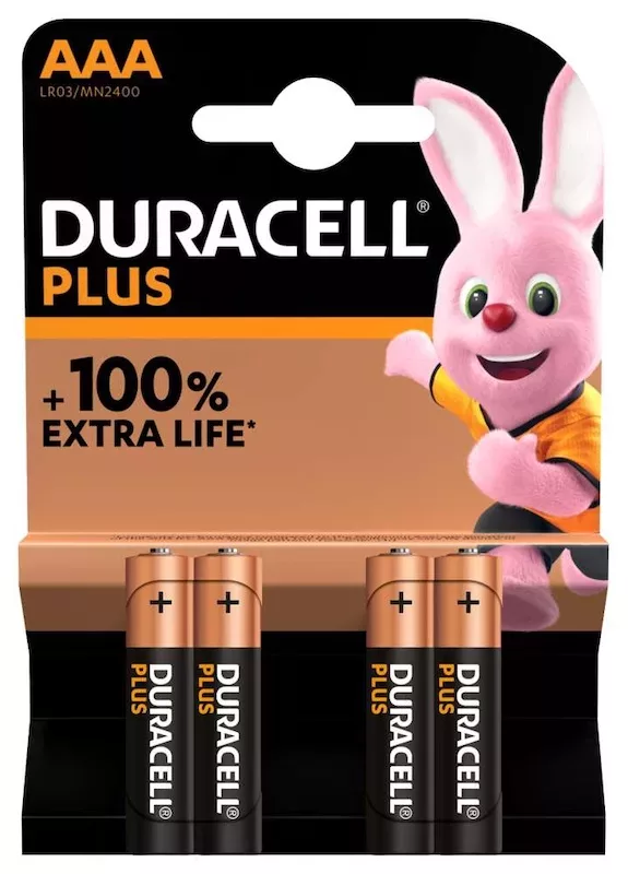 Duracell Plus AAA MN2400 (lot de 4 piles)