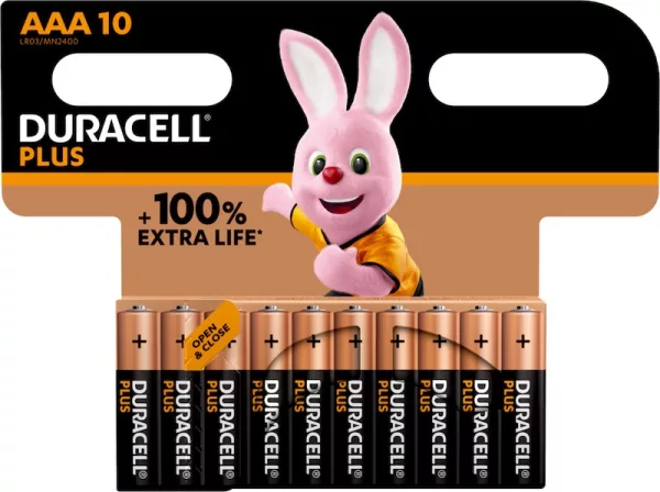 Duracell Plus AAA MN2400 (lot de 10 piles)