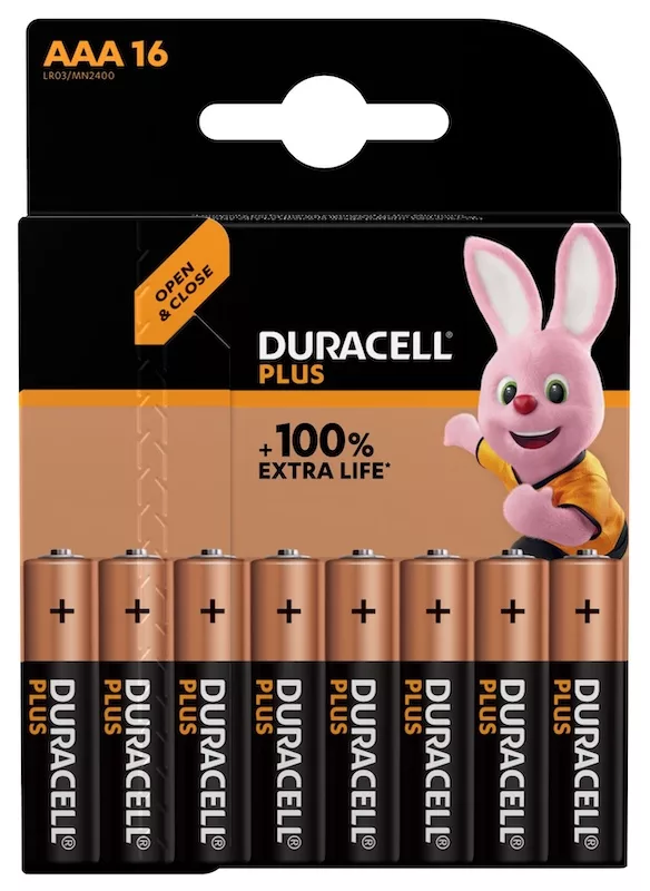 Duracell Plus AAA MN2400 (lot de 16 piles)