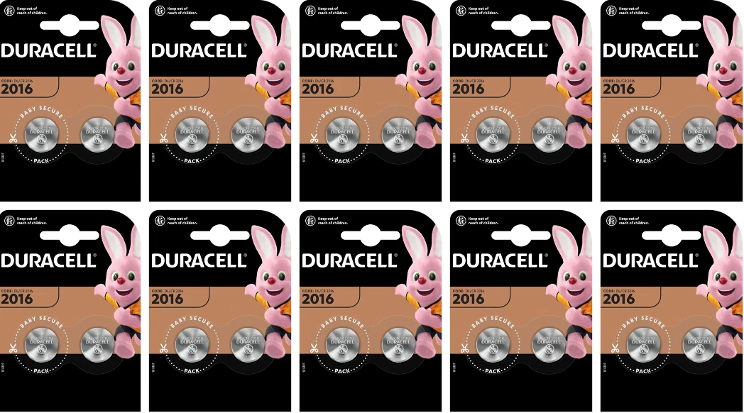 Duracell CR2016 10 BLISTERS DE 2 BATTERIES (lot de 20 piles)