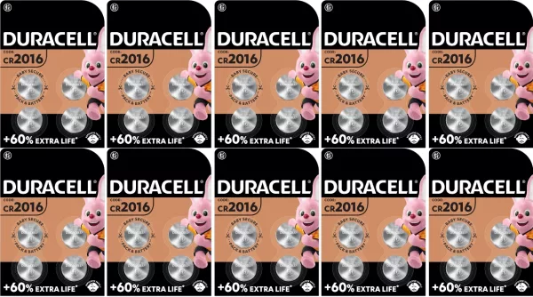 Duracell CR2016 4 BLISTERS OF 4 BATTERIES (set of 16 batteries)