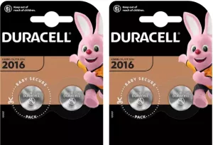 Duracell CR2016 2 BLISTERS DE 2 BATTERIES (lot de 4 piles)