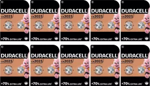 Duracell CR2025 10 BLISTERS DE 2 BATTERIES (lot de 20 piles)