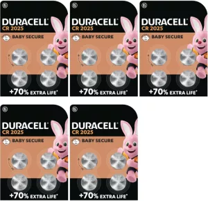 Duracell CR2025 5 BLISTERS DE 4 BATTERIES (lot de 20 piles)