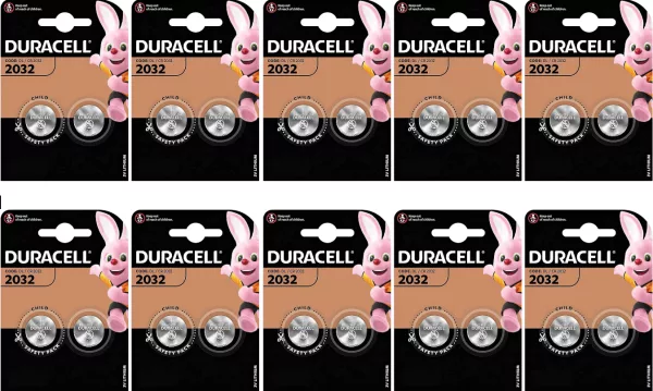 Duracell CR2032 10 BLISTERS 2 BATTERIES (lot de 20 piles)
