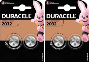 Duracell CR2032 2 BLISTERS 2 BATTERIES (lot de 4 piles)