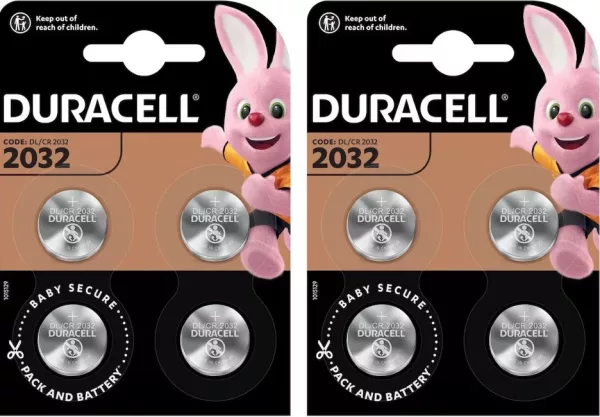 Duracell CR2032 2 BLISTERS DE 4 BATTERIES (lot de 8 piles)