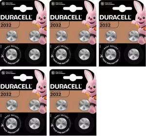 Duracell CR2032 5 BLISTERS DE 4 BATTERIES (lot de 20 piles)