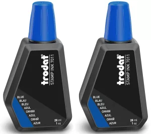 Trodat -2 flacons d'encre bleue - 28 ml