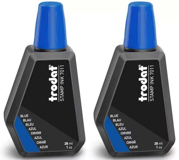 Trodat -2 bottles of blue ink – 28 ml