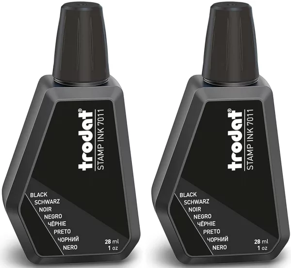 Trodat – 2 bottles of black ink – 28 ml