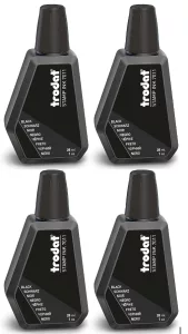 Trodat - 4 flacons d'encre noire – 28 ml