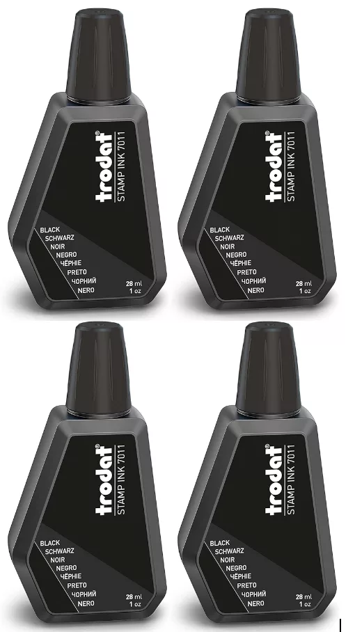 Trodat – 4 bottles of black ink – 28 ml