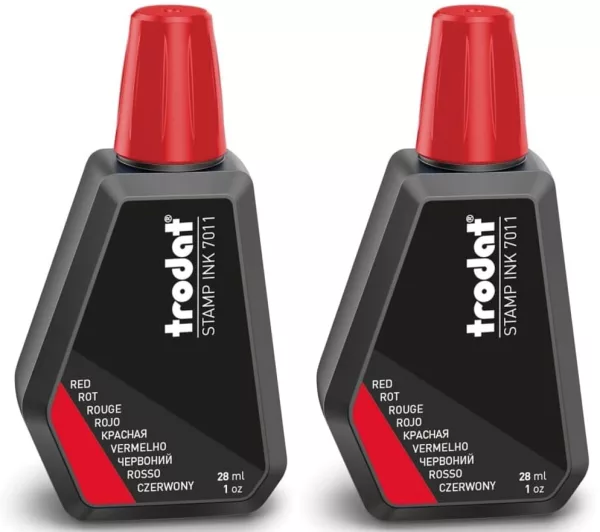 Trodat – 2 bottles of red ink – 28 ml