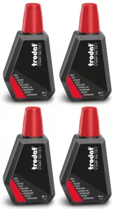 Trodat - 4 bottles of red ink - 28 ml