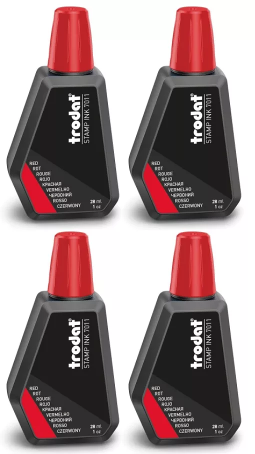 Trodat – 4 bottles of red ink – 28 ml