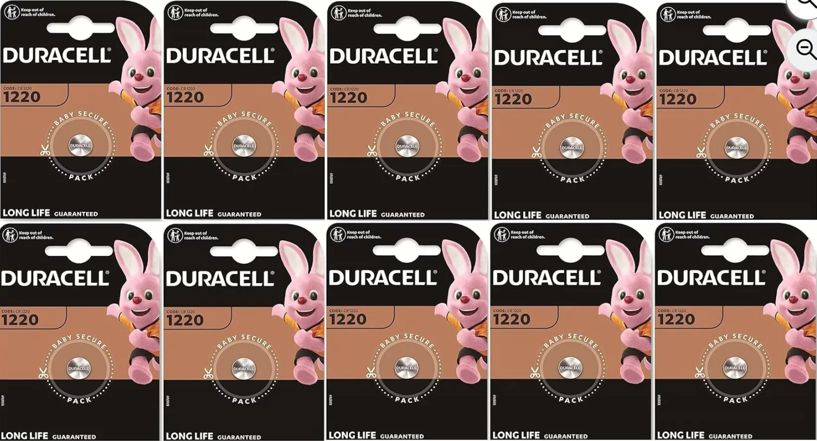 Duracell CR1220 (1 blister pack of 1 battery) (Copie) (Copie) (Copie)