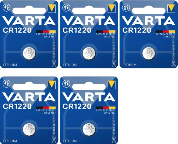 Varta CR1220 (5 blisters de 1 batterie)