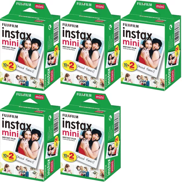 Fujifilm instax MINI – lot de 5 paquets (100 FILMS)