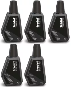 Trodat - 5 flacons d'encre noire – 28 ml