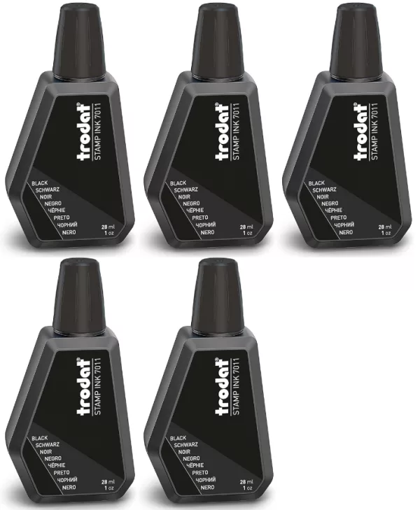 Trodat – 5 flacons d’encre noire – 28 ml