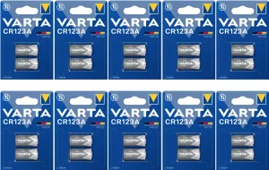 Varta CR123 (10 blisters de 2 batteries - LOT de 20 PILES)